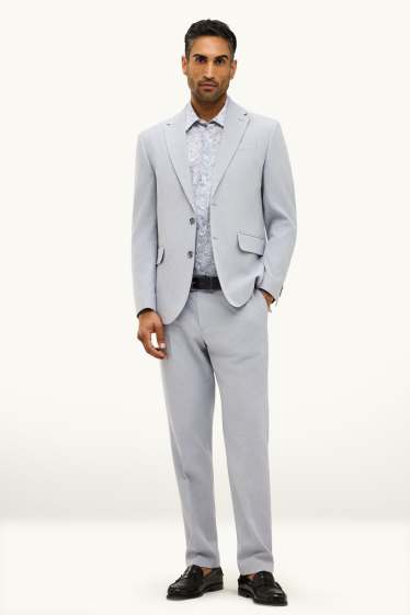 Hommes - Pantalon de costume - regular fit - bleu clair
