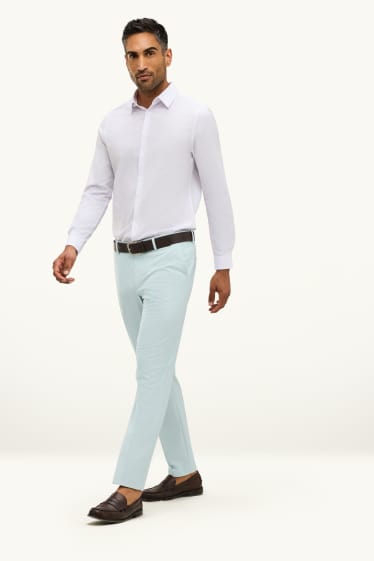 Men - Mix & match suit trousers - regular fit - striped - light green