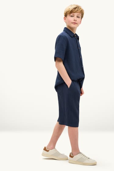 Dzieci chłopcy - Szorty bermudy - ciemnoniebieski