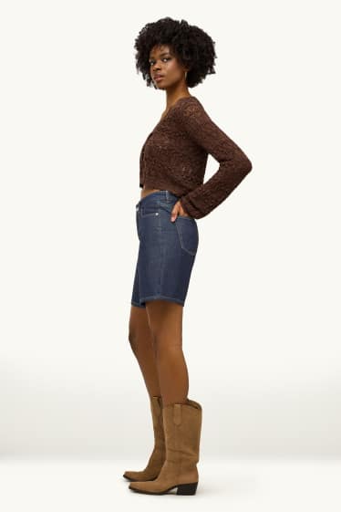 Femmes - Bermudas en jean - mid waist - bleu foncé