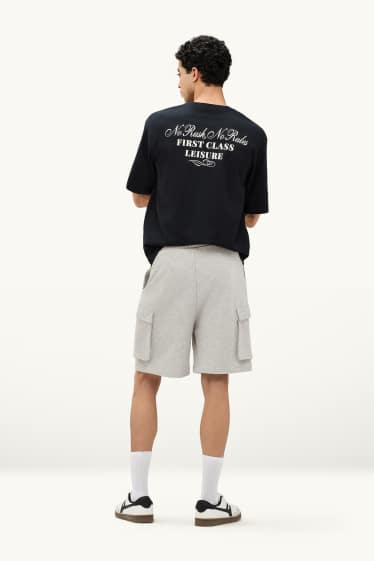 Hommes - Short en molleton - gris