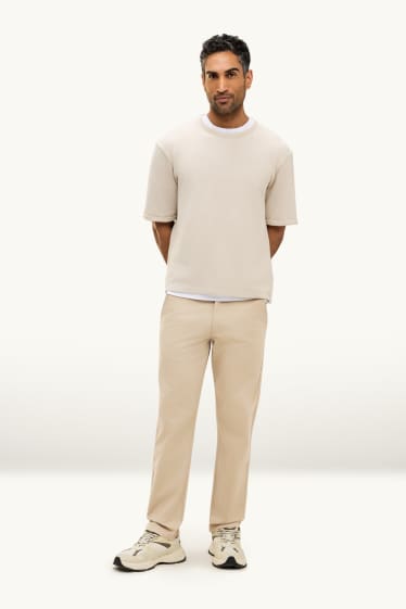Hommes - Chino - tapered fit - beige