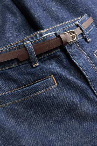 Nena - Wide leg jeans amb cinturó - LYCRA® - texà blau fosc