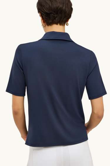 Damen - Hemdbluse - dunkelblau