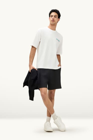 Heren - Short - geribd - zwart