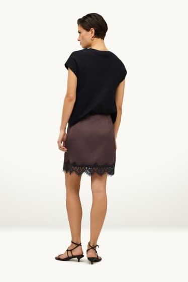 Damen - Minirock - braun