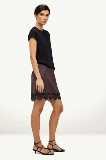 Damen - Minirock - braun