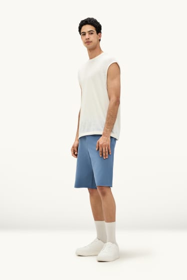 Hommes - Short en molleton - bleu