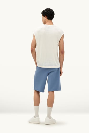Hommes - Short en molleton - bleu