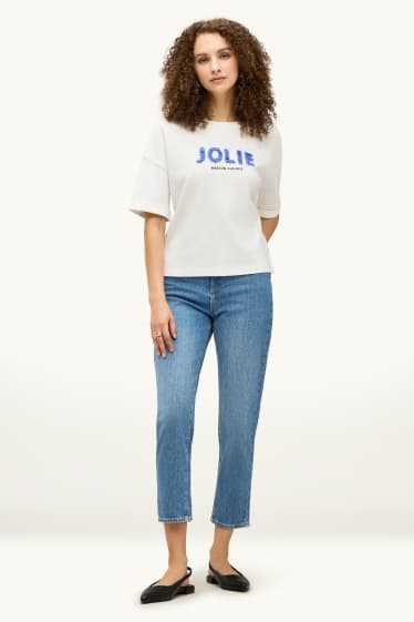 Dámské - Mom jeans - high waist - LYCRA® - džíny - modré