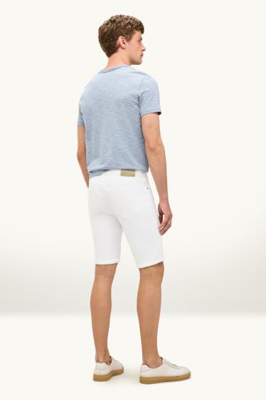 Uomo - Shorts di jeans - bianco