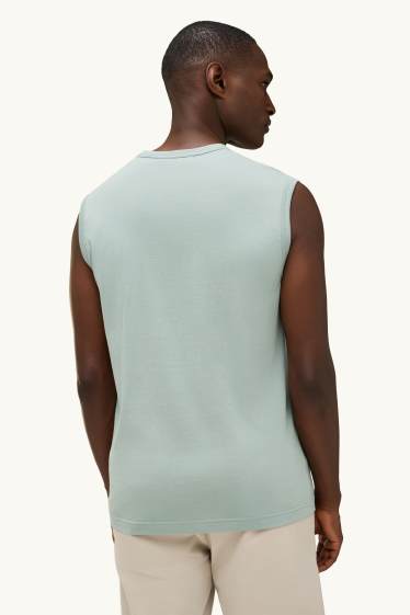 Mężczyźni - Top bez rękawów - jasnozielony