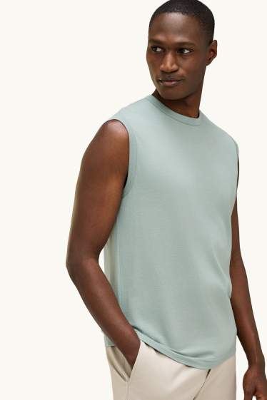 Mężczyźni - Top bez rękawów - jasnozielony
