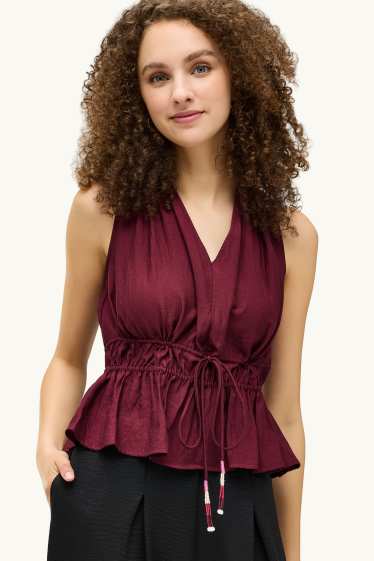 Dames - Blousetop - bordeaux