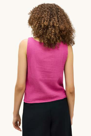 Femei - Bluză fără mâneci - structurată - roz