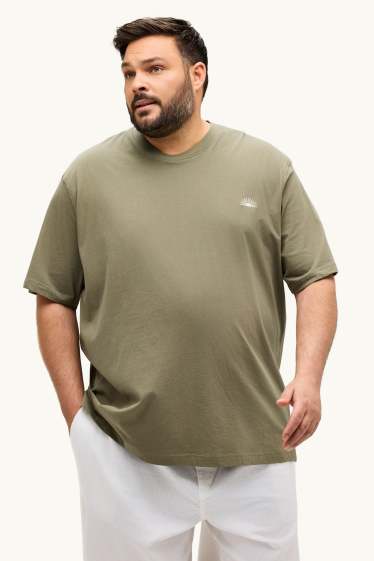 Hommes - T-shirt - relaxed fit - kaki