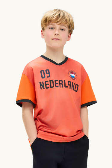 Bambini - Olanda - maglia a maniche corte - arancione / nero