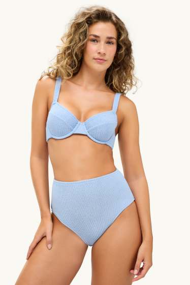 Damen - Bikini-Hose - High Waist - LYCRA® XTRA LIFE™ - hellblau