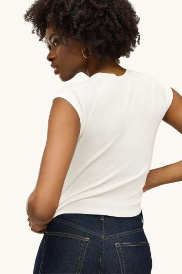 Dona - Samarreta de mànigues curtes - regular fit - blanc