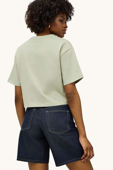 Dames - T-shirt - relaxed fit - lichtgroen