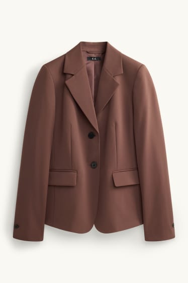 Femmes - Blazer de bureau - cintré - marron