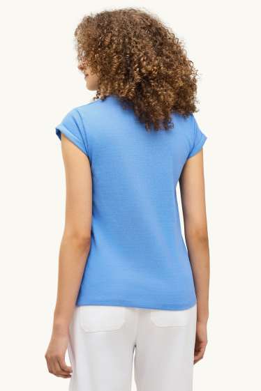 Dámské - Tričko - relaxed fit - modrá