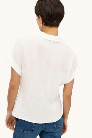 Damen - Bluse - weiß