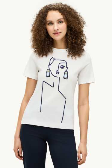 Dames - T-shirt - regular fit - wit