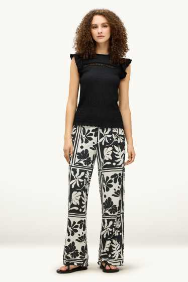 Dames - Joggingbroek - wit / zwart
