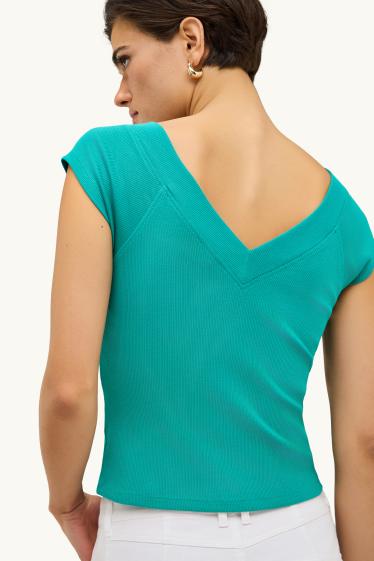 Women - T-shirt - turquoise