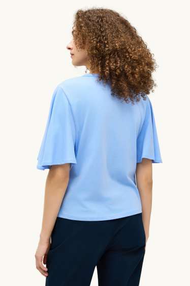 Femmes - T-shirt - regular fit - bleu clair