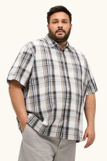 Herren - Hemd - Regular Fit - Kent - kariert - braun