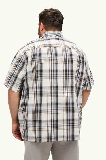 Herren - Hemd - Regular Fit - Kent - kariert - braun