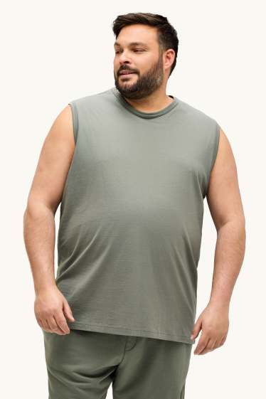 Pánské - Tank top - khaki