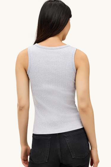 Femmes - Haut avec soutien-gorge intégré - gris