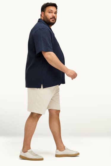 Pánské - Teplákové šortky - béžová