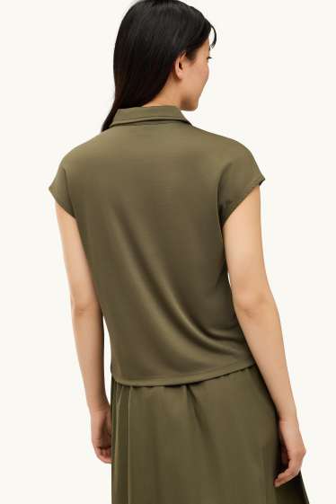 Dames - Poloshirt - regular fit - kaki