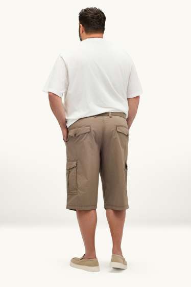 Herren - Cargo-Shorts mit Gürtel - braun