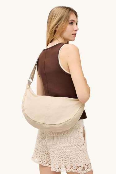 Dámské - Taška přes rameno - hnědá/béžová