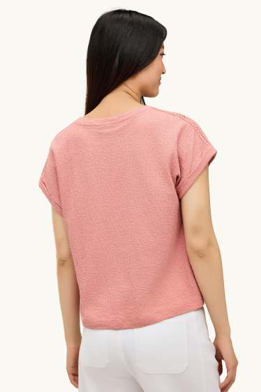 Dona - Samarreta de màniga curta - regular fit - rosa