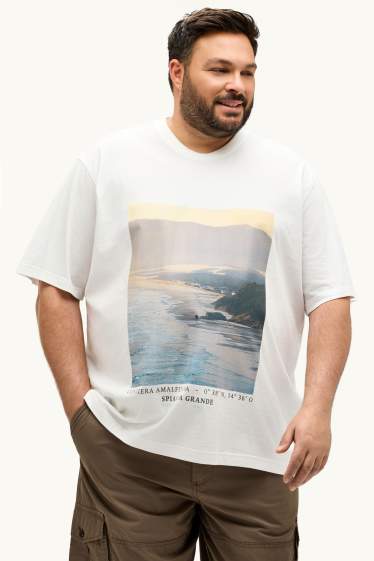 Bărbați - Tricou - relaxed fit - alb