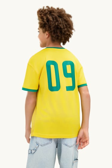 Kinder Jungen - Brasilien - Kurzarmshirt - gelb