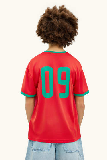 Kinderen: jongens - Marokko - T-shirt - rood