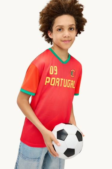 Children Boys - Portugal - short sleeve T-shirt - red