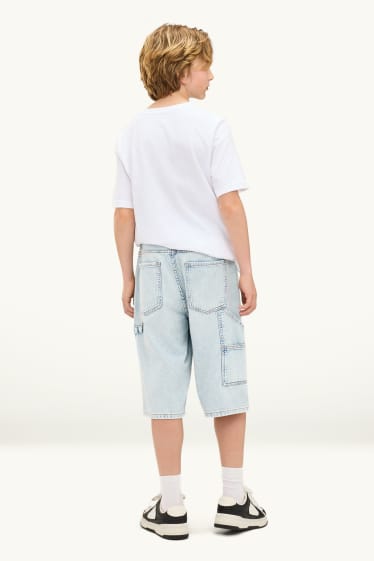 Kinder Jungen - Jeans-Bermudas - helljeansblau