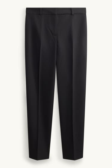 Dames - Business-broek - mid waist - cigarette fit - zwart