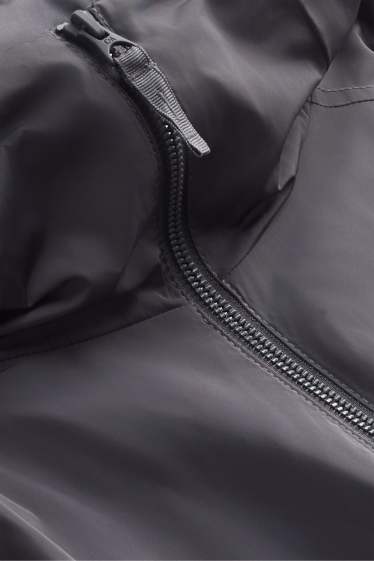 Herren - Jacke mit Kapuze - wasserabweisend - grau