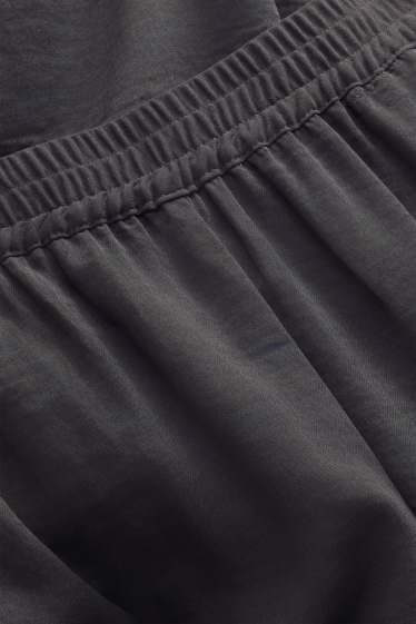 Damen - Haremshose - Mid Waist - Balloon Fit - schwarz