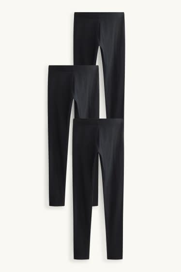 Kinder Mädchen - Multipack 3er - Leggings - schwarz