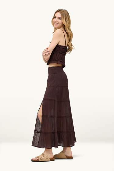 Damen - Rock - braun